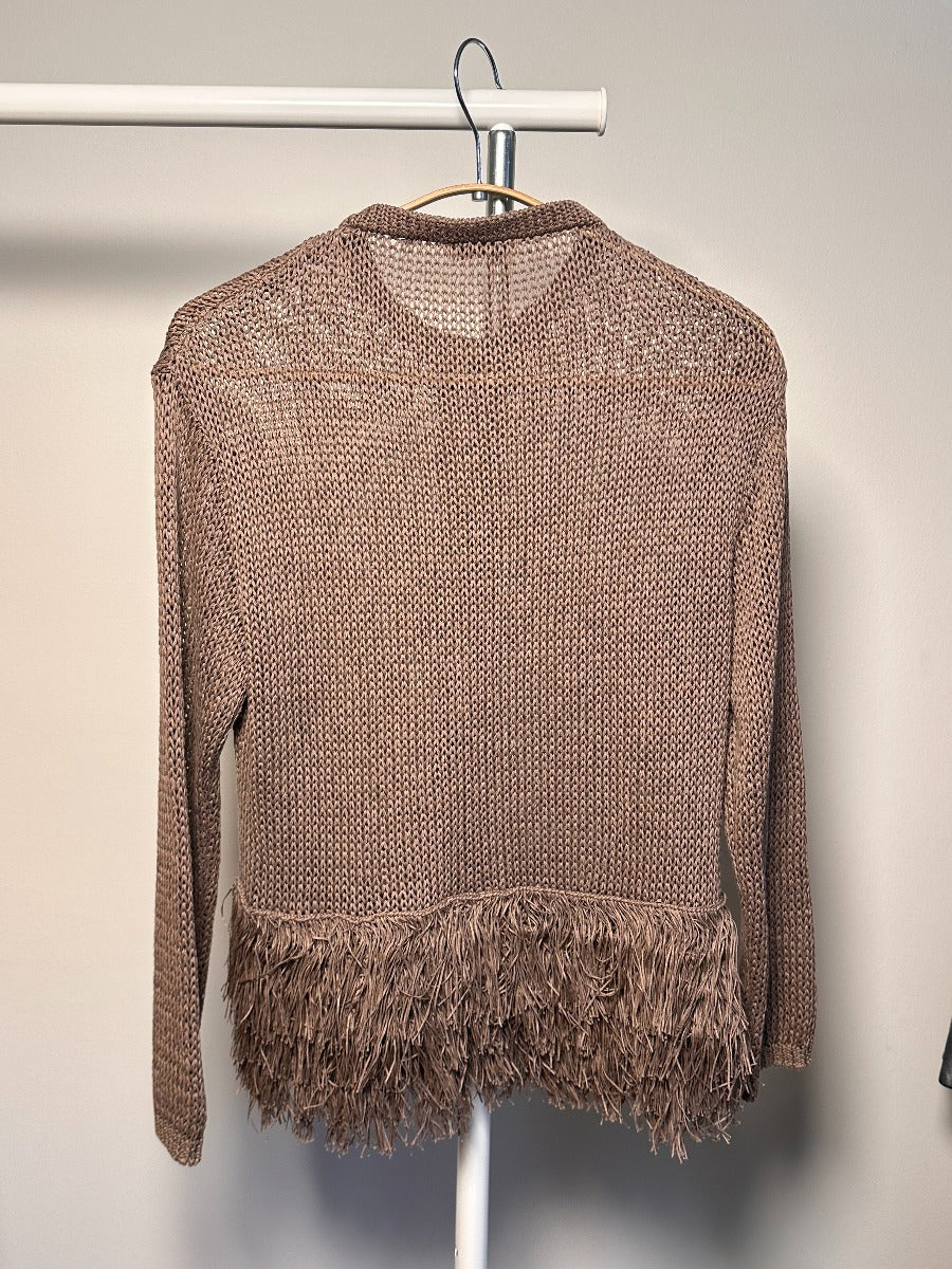 BRUNELLO CUCCINELLI FRINGE TRIm cardigan